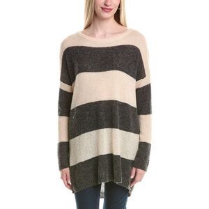 Autumn Cashmere Womens Oversize Rugby Cashmere & Silk-Blend Tunic Sweater,